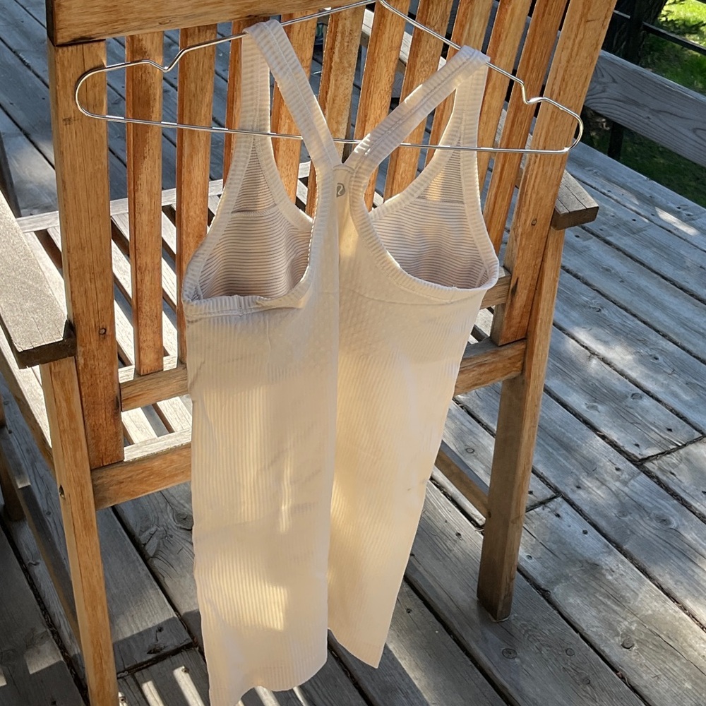 Lululemon Athletica White Ribbed Shapewear